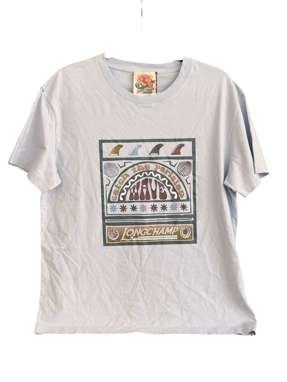 Longchamp 'Catch the Parisian Wave' Graphic Print T-Shirt